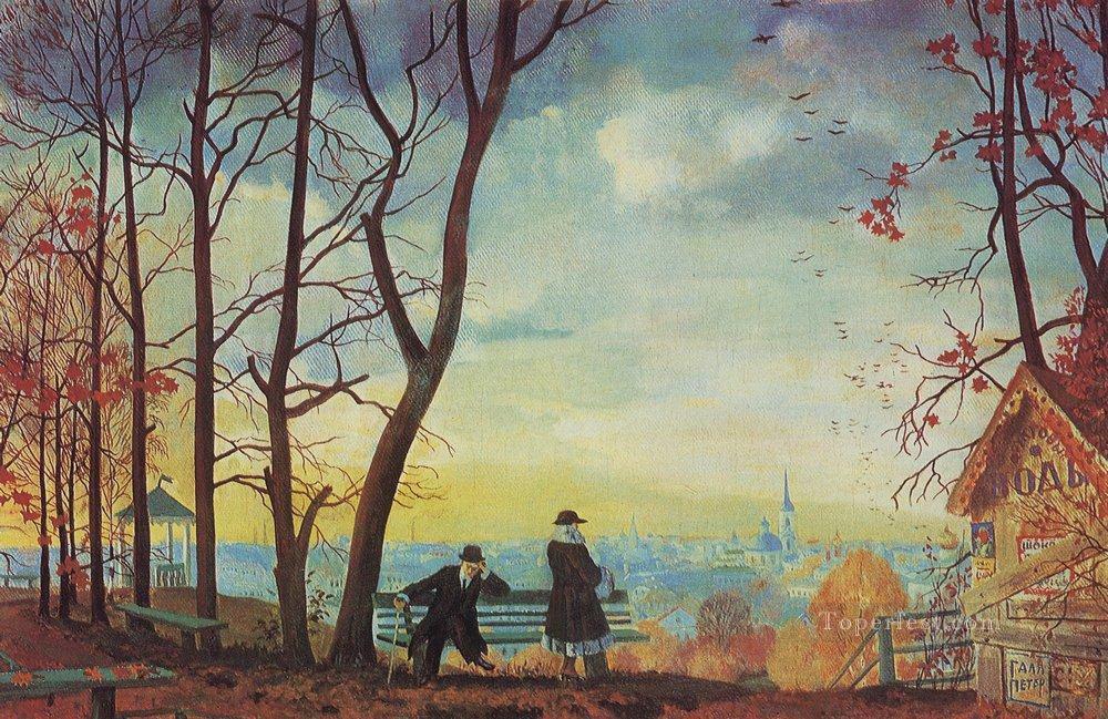 1918年秋 ボリス・ミハイロヴィチ・クストーディエフ油絵